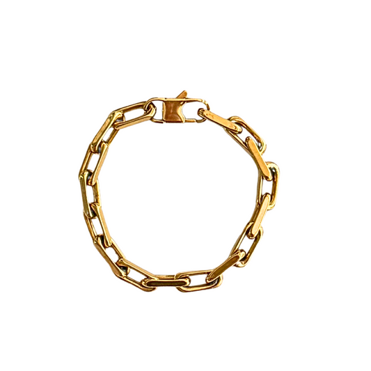 Gold Thick Link Bracelet- 7.5"