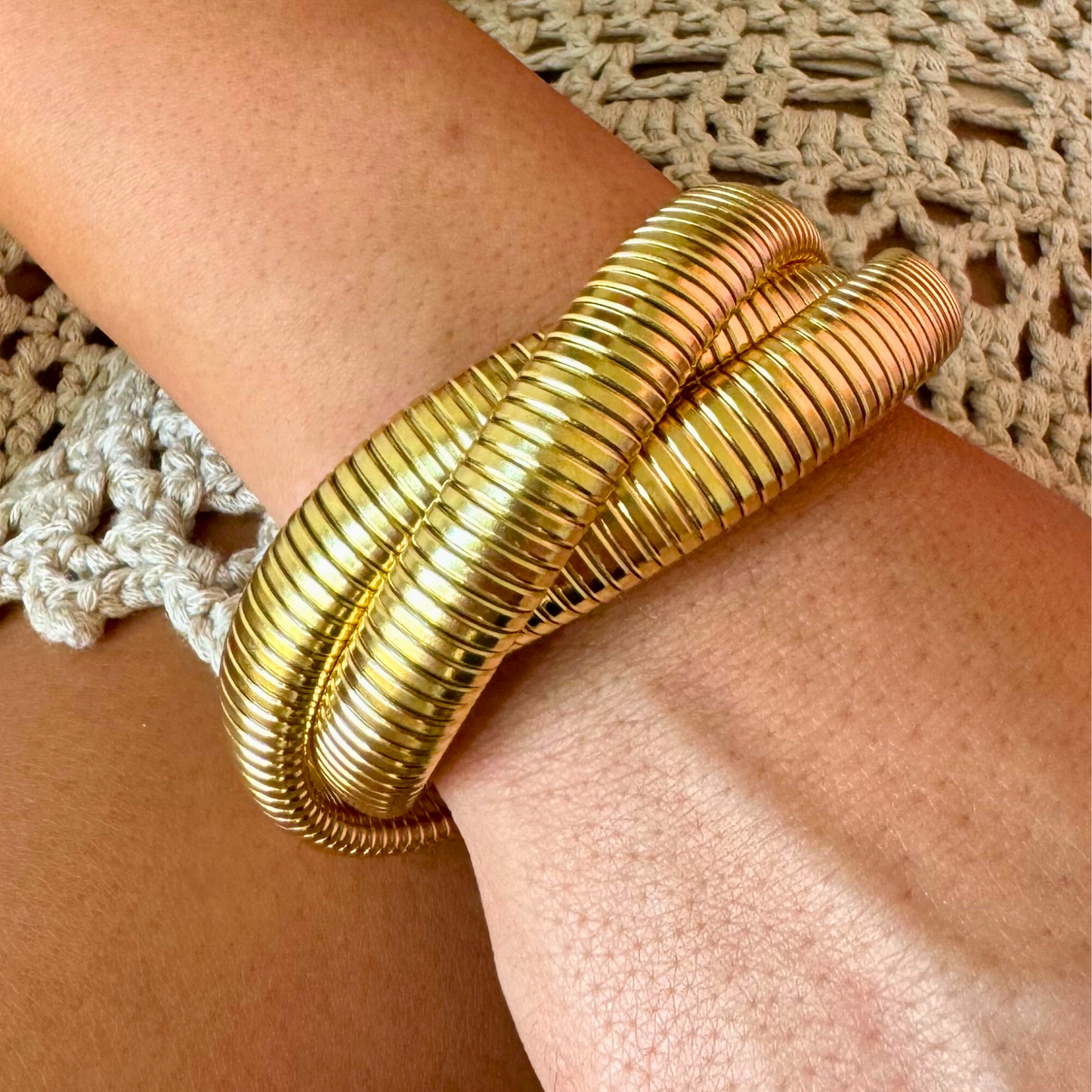 Denise Gold Triple Coil Bangle