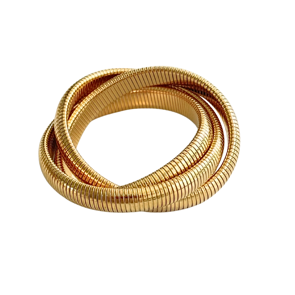 Denise Gold Triple Coil Bangle