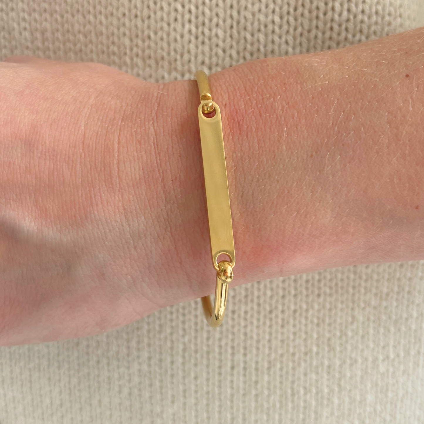 Gold Hinge Bar Bangle