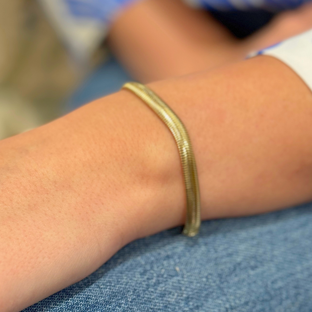 Gold 5mm Snake Chain Bracelet