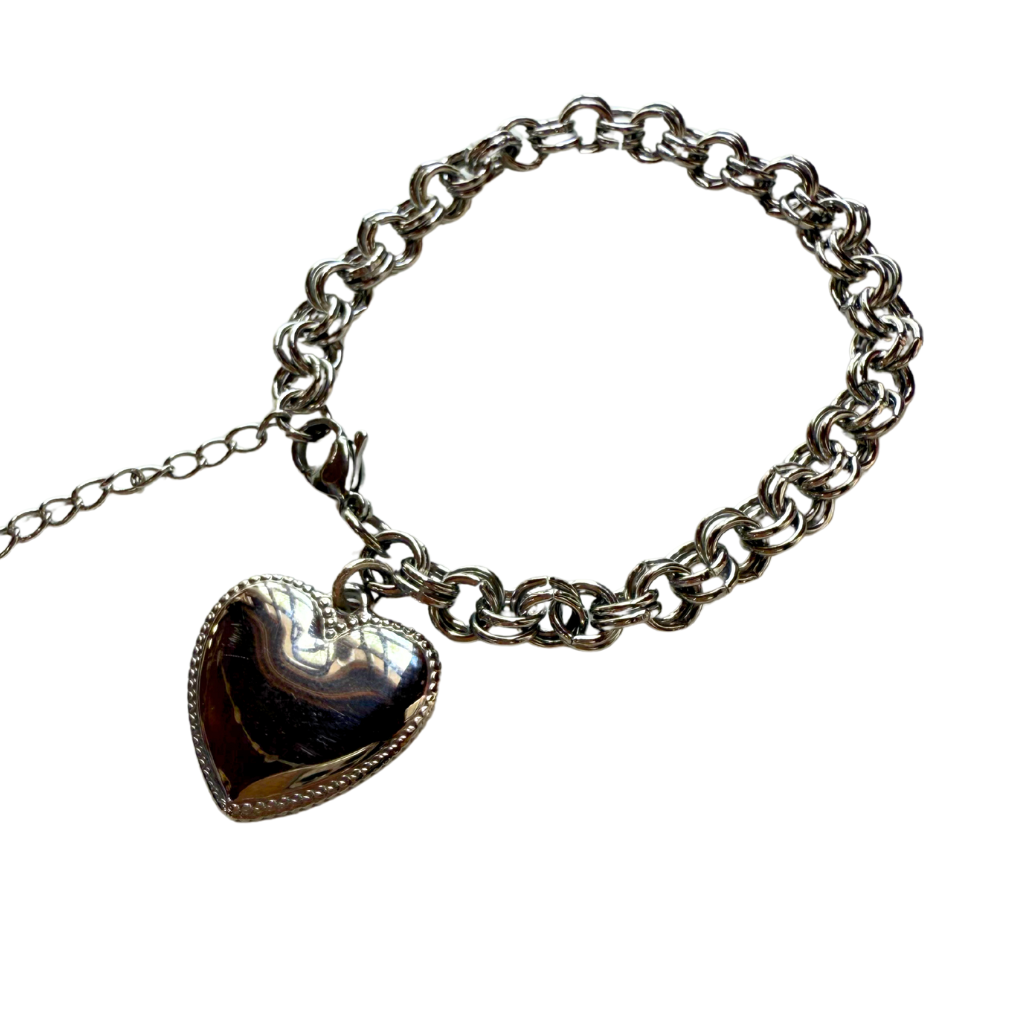 Silver Heart Charm Bracelet