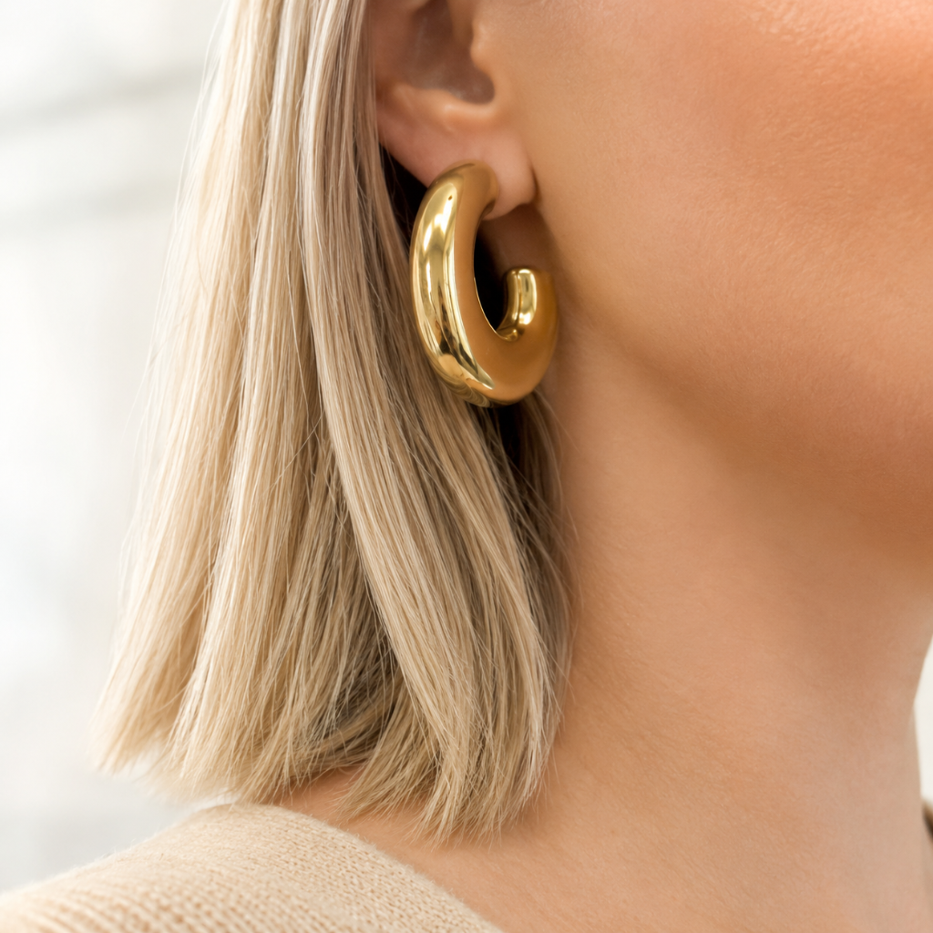 Gold Puff C-Hoop