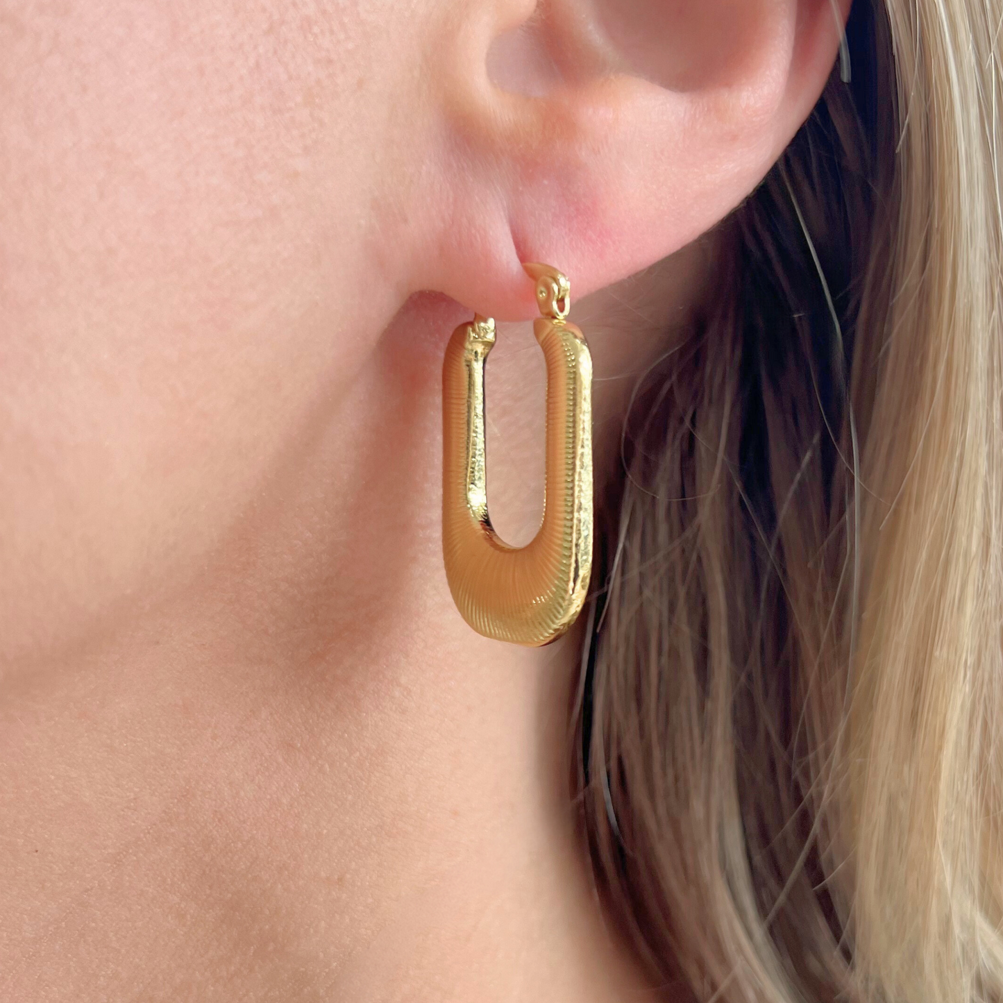 Gold Geometric Coil Earring