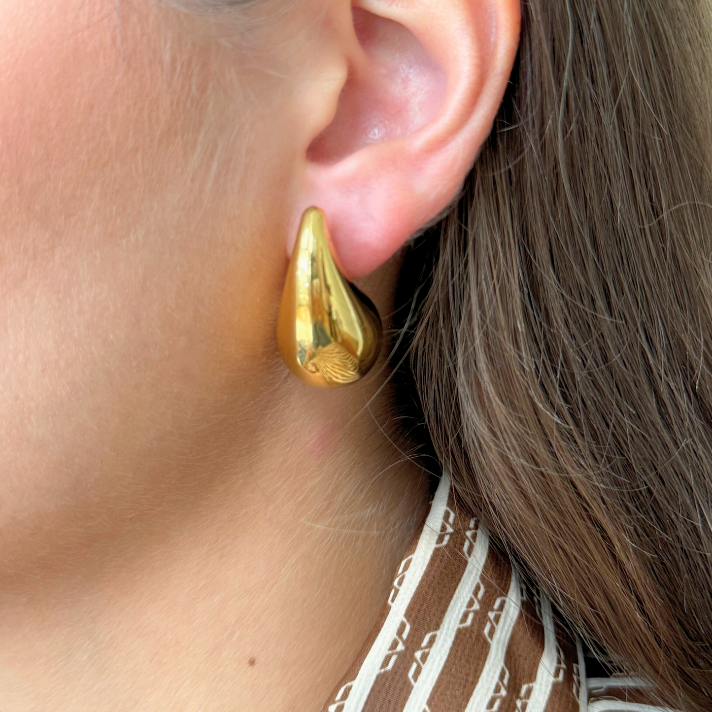 Gold Teardrop Earring