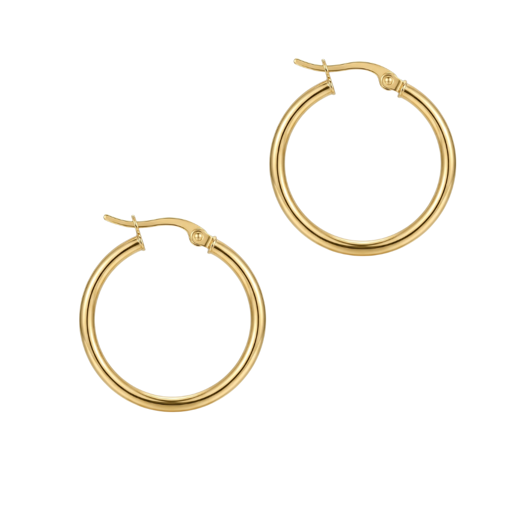 30mm Gold Tube Hoop