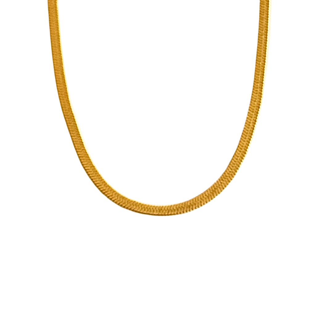3mm gold herringbone chain