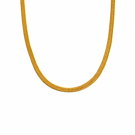 3mm gold herringbone chain