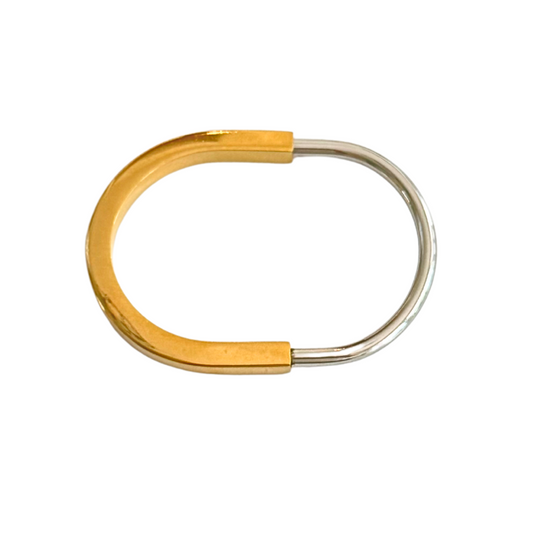 Two-Tone Gold & Silver Capsule Bangle