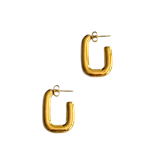 Gold U-Shape Half Hoop