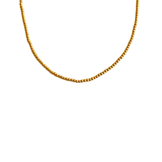 2.5mm Gold Bead Necklace