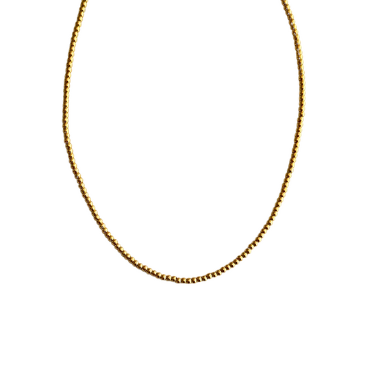 3mm Gold Bead Necklace