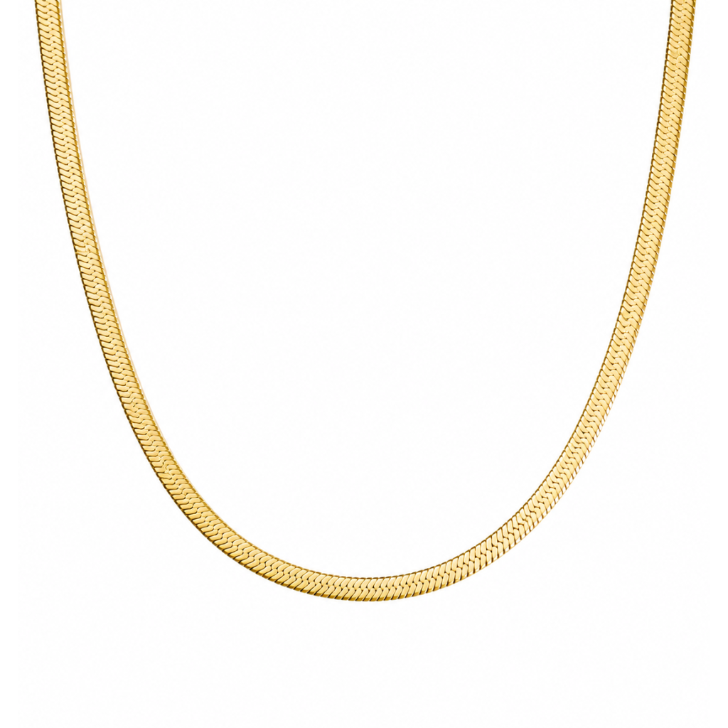 1mm gold herringbone chain