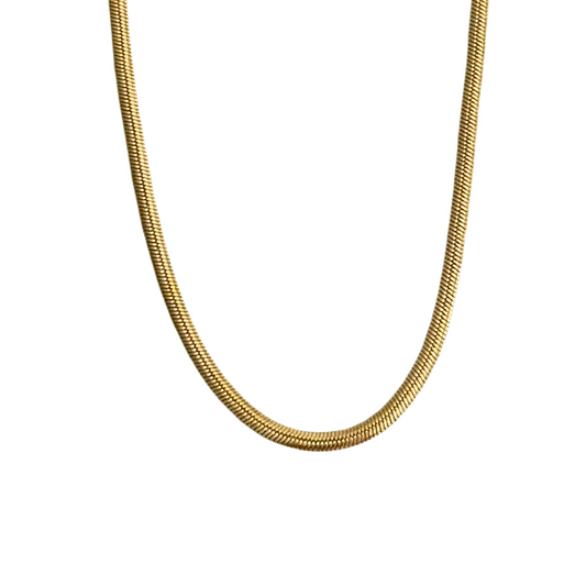 3mm gold herringbone chain- 18"