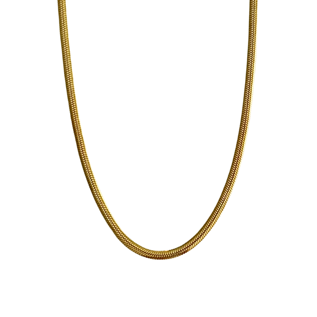 3mm gold herringbone chain - 20"