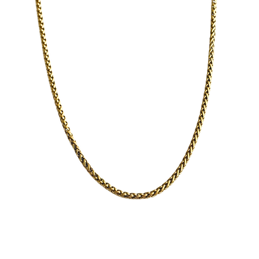 3mm gold basket chain-24"