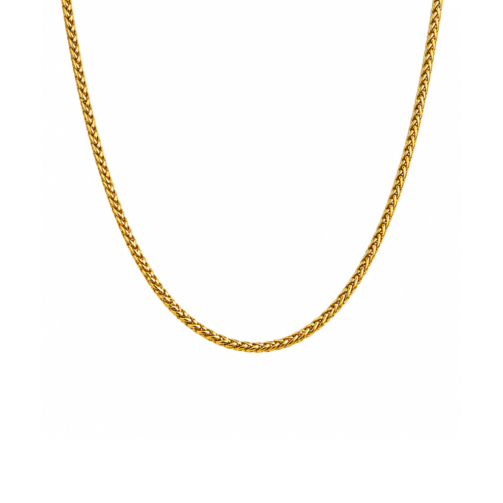 3mm gold basket chain-24"