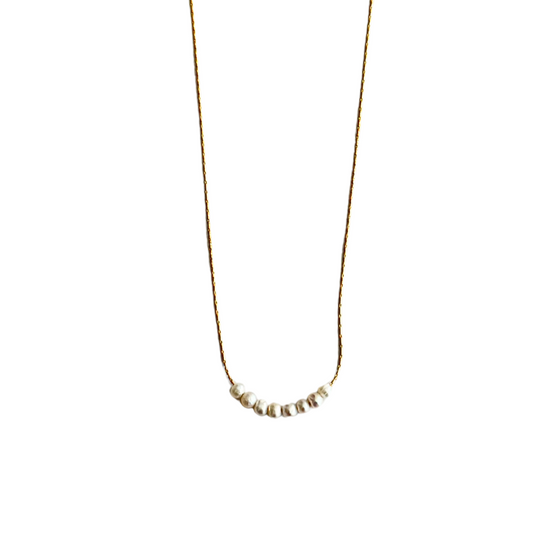 8-Pearl Gold Necklace