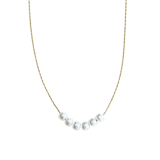 Gold 6-Pearl Necklace