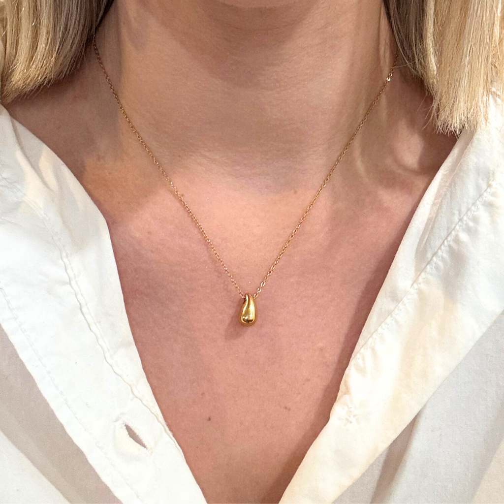 Gold Teardrop Necklace