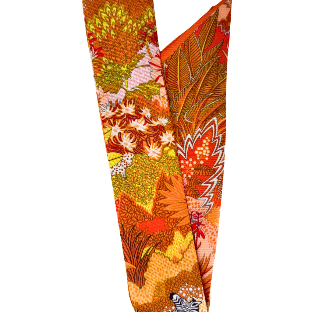 S105- Orange and Yellow Zebra Print Scarf