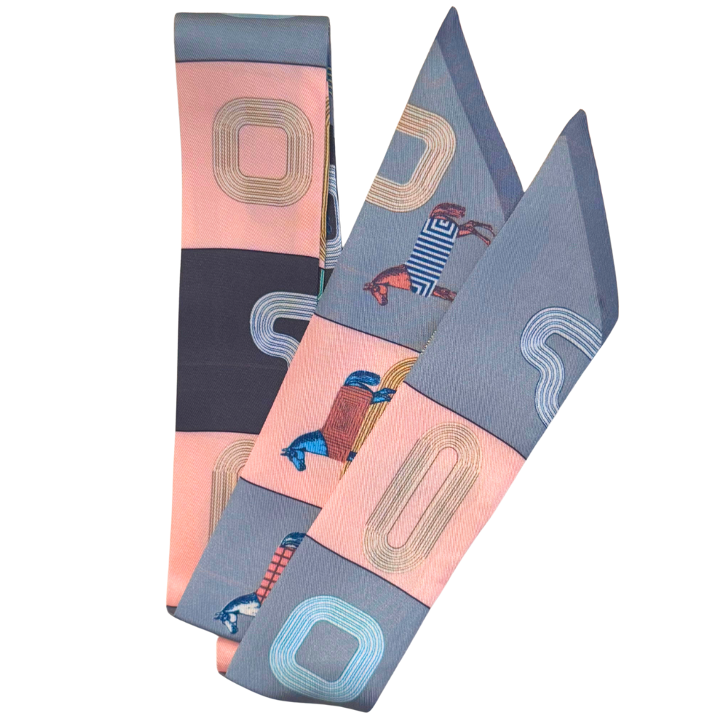 Blush & Grey Horse Scarf- Reversible