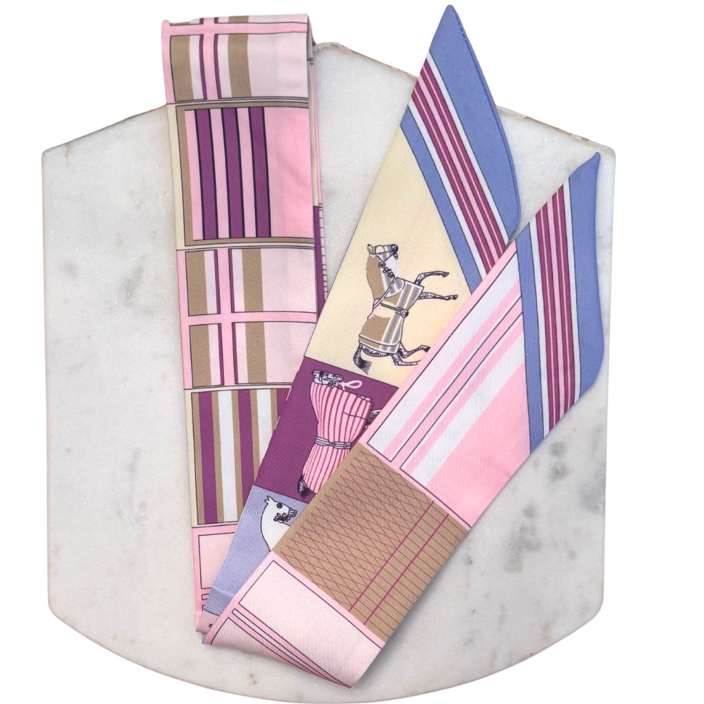 Lilac and Grey Horse Scarf- Reversible