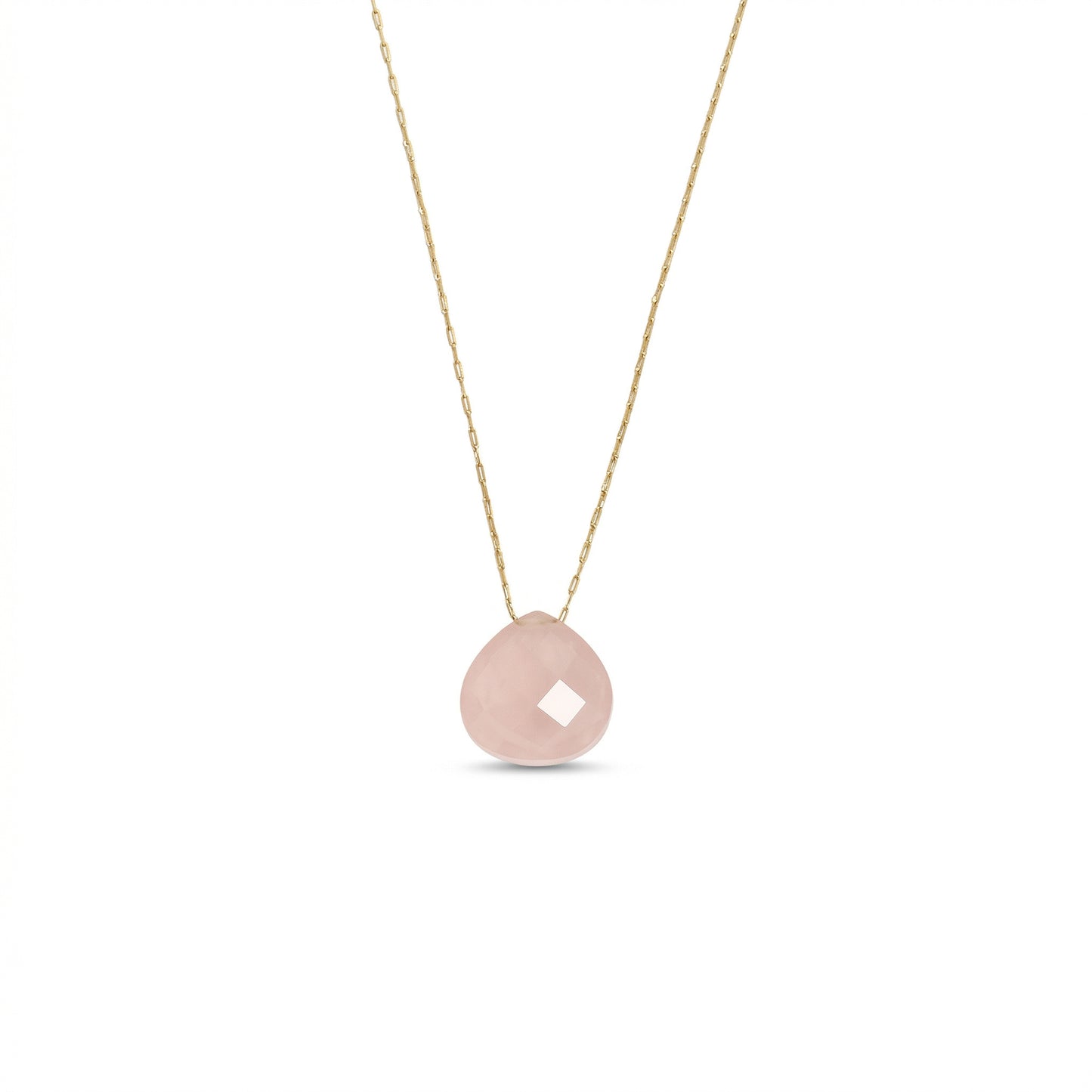 Natural Rose Quartz Pendant Necklace