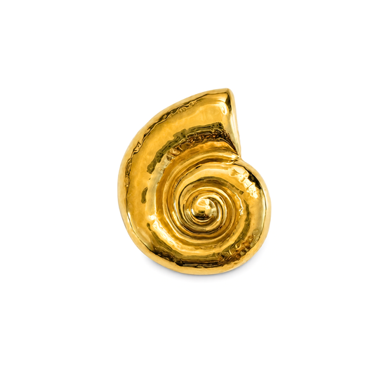 Gold Shell Brooch