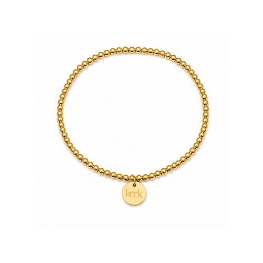 3mm Gold Bead Stretch Bracelet