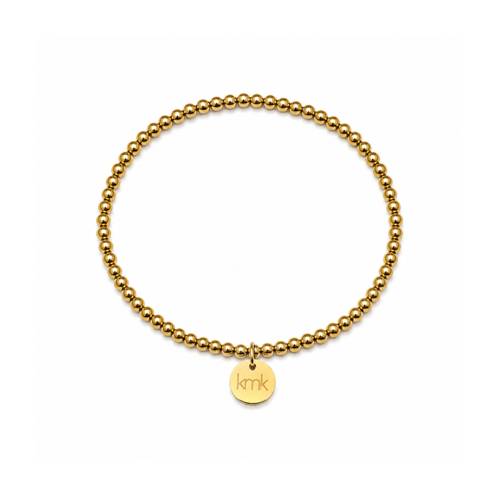 4mm Gold Bead Stretch Bracelet