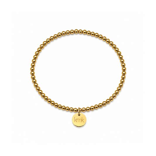 4mm Gold Bead Stretch Bracelet