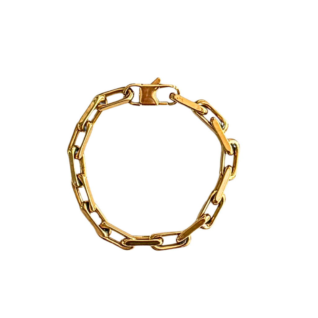 Gold Thick Link Bracelet- 7.5"