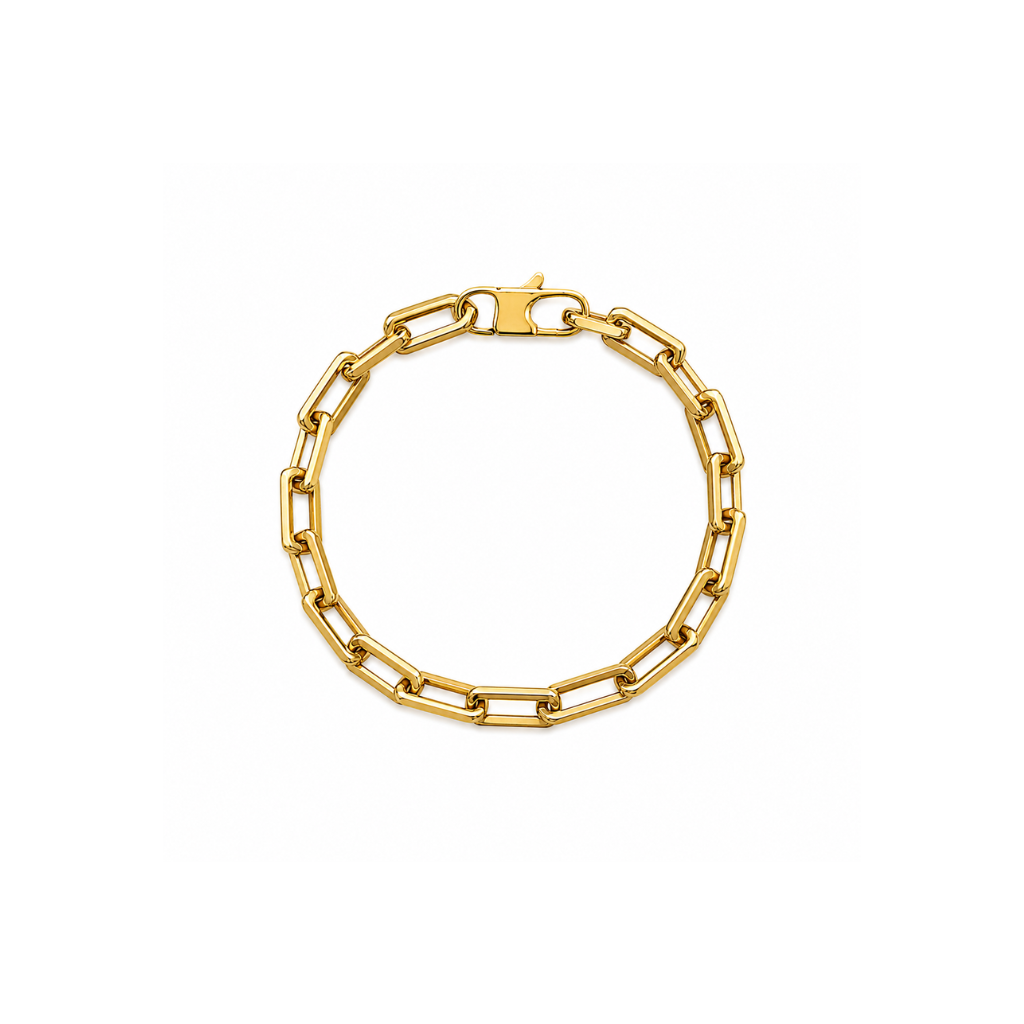 Gold Thick Link Bracelet- 7.5"