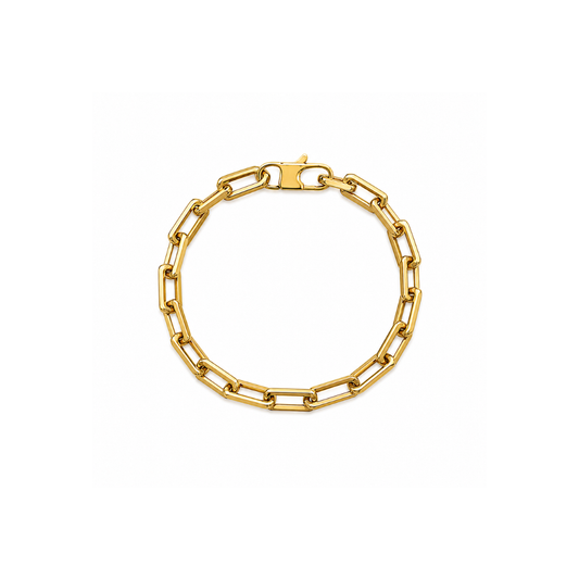 Gold Thick Link Bracelet- 7.5"