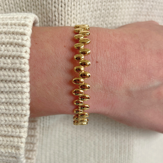 Gold Pebble Cuff