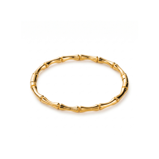 Gold Bamboo Joint Bangle