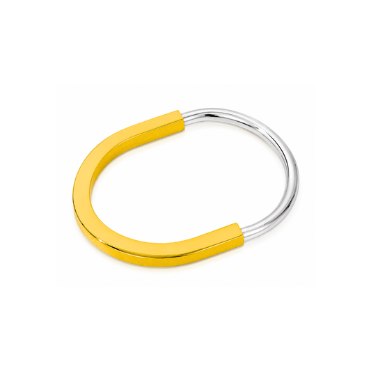 Two-Tone Gold & Silver Capsule Bangle