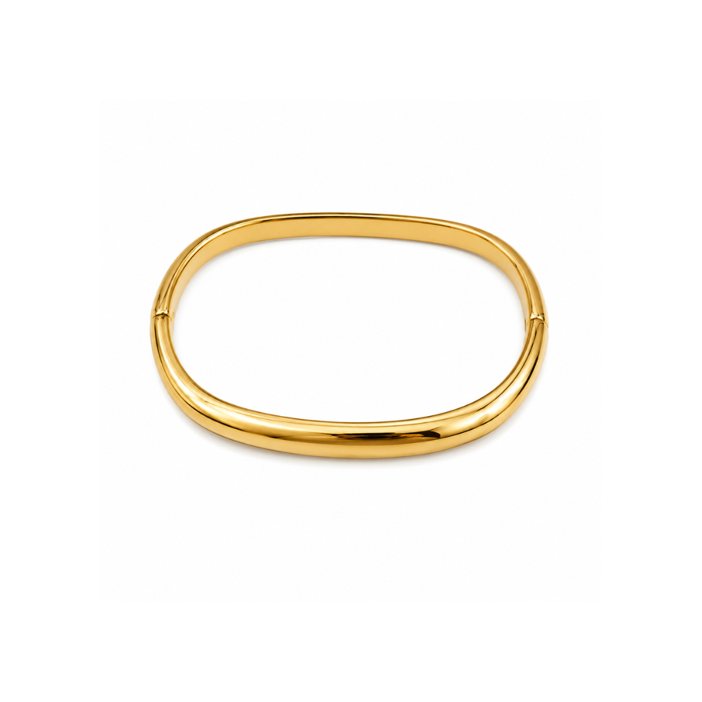 Gold Square Bangle