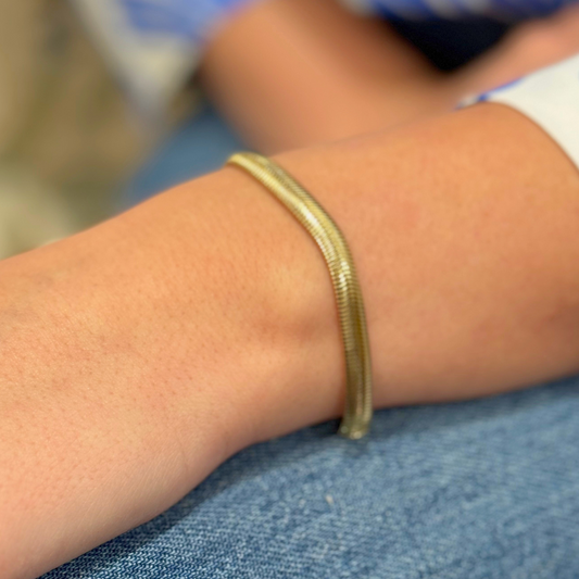 Gold 5mm Snake Chain Bracelet