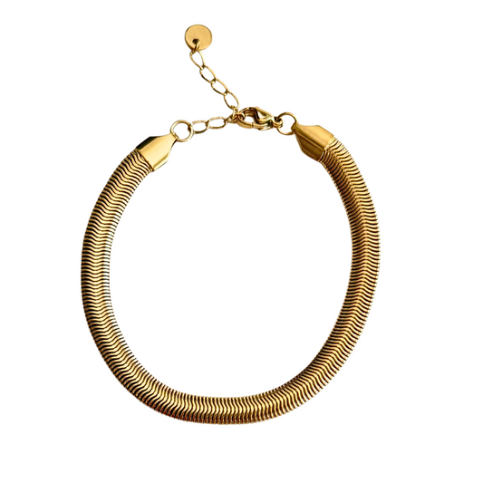 Gold 5mm Snake Chain Bracelet