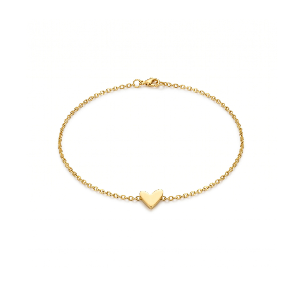 Gold Dainty Heart Bracelet