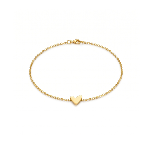 Gold Dainty Heart Bracelet