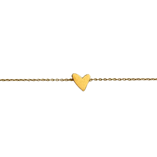 Gold Dainty Heart Bracelet