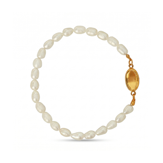Pearl Bracelet with Gold Vermeil Clasp