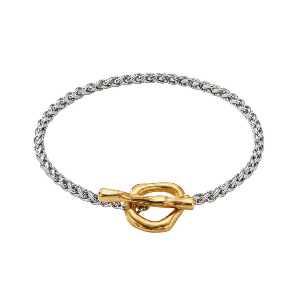 Two-Tone Toggle Clasp Bracelet