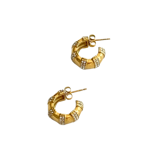 C-Hoop with Cubic Zirconia Stations