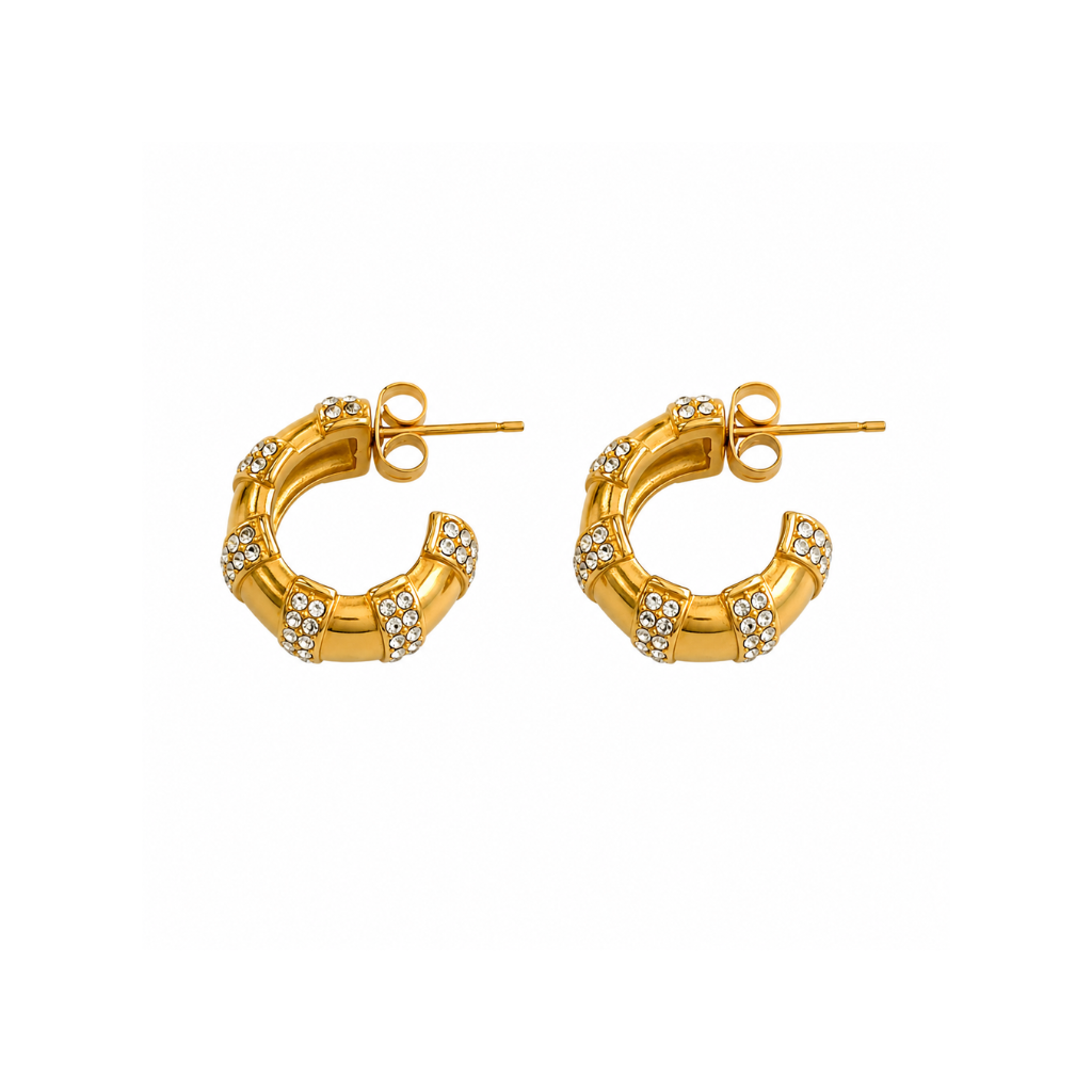 C-Hoop with Cubic Zirconia Stations
