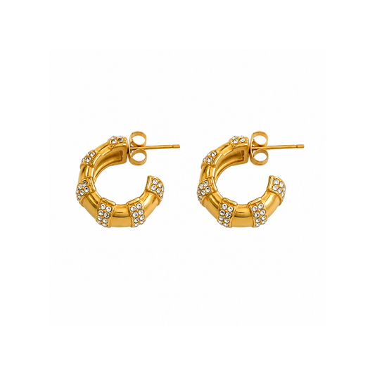 C-Hoop with Cubic Zirconia Stations