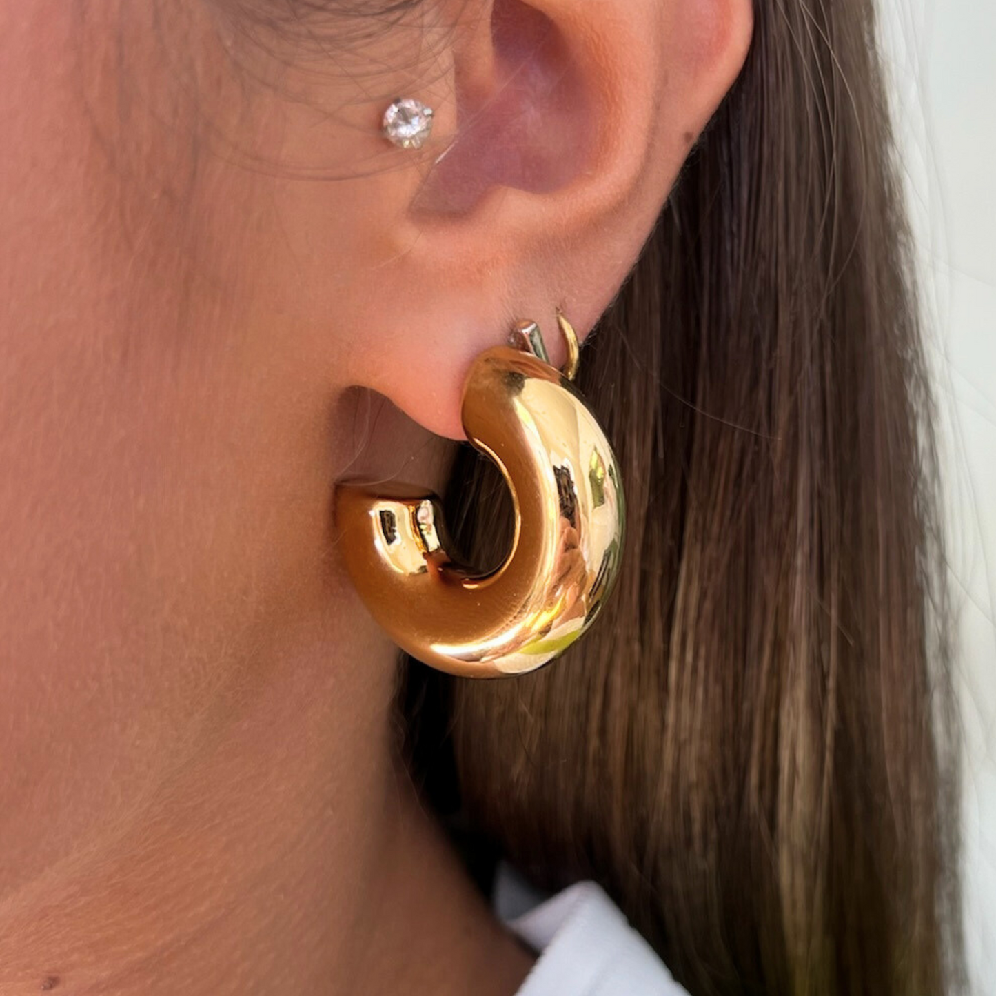 Gold Tube Hoop